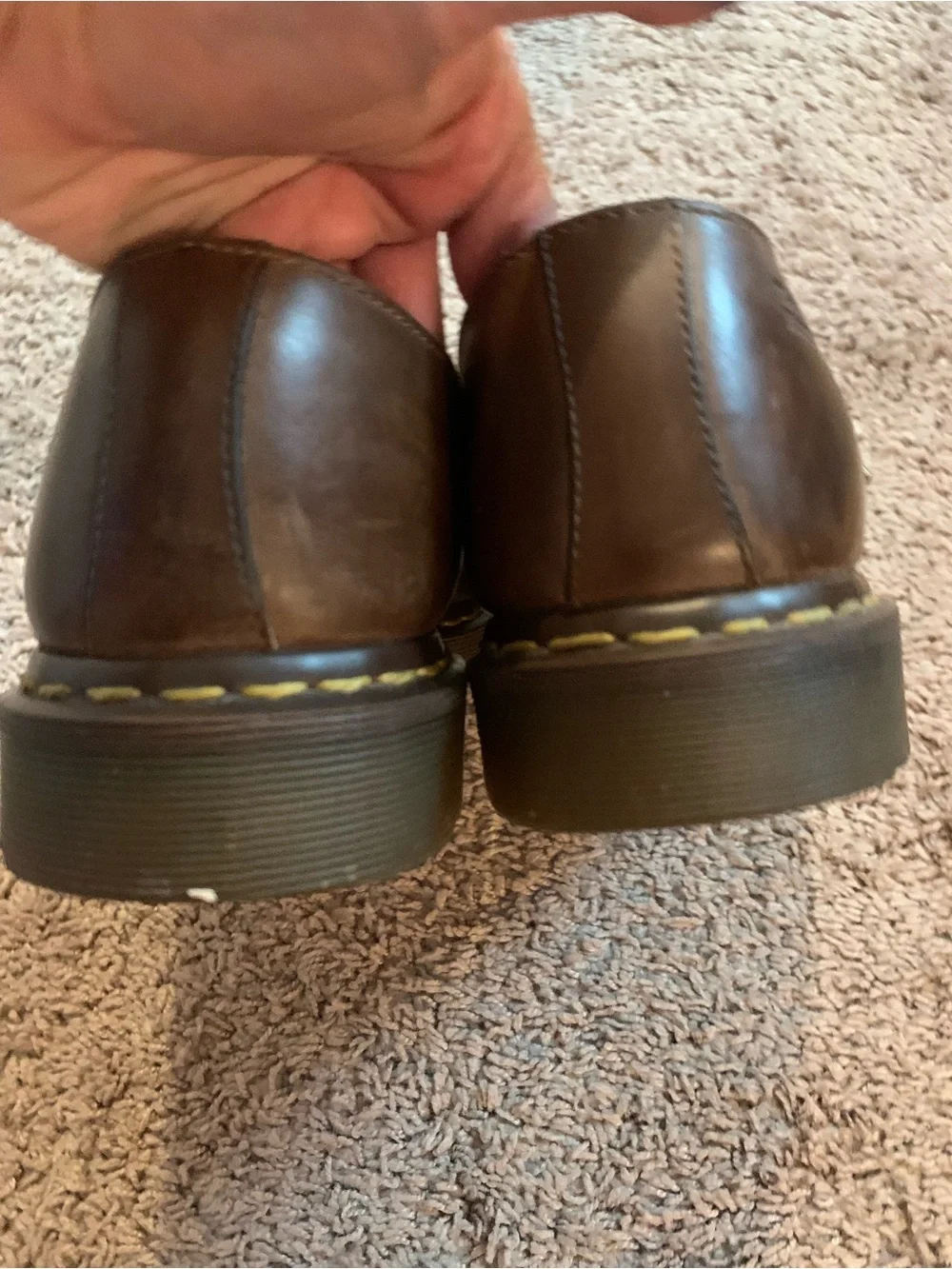 Dr. Martens Brown Waxy Leather Oxford Shoes Lace up Boots
